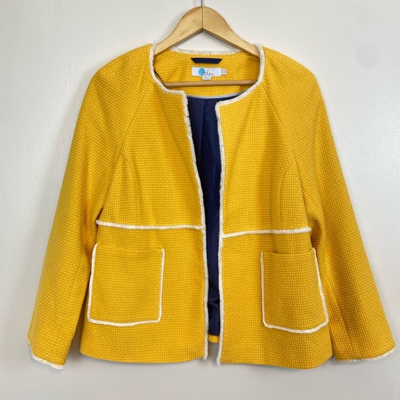 Boden Mustard Blazer with Cream Accents - Picture 8 of 11